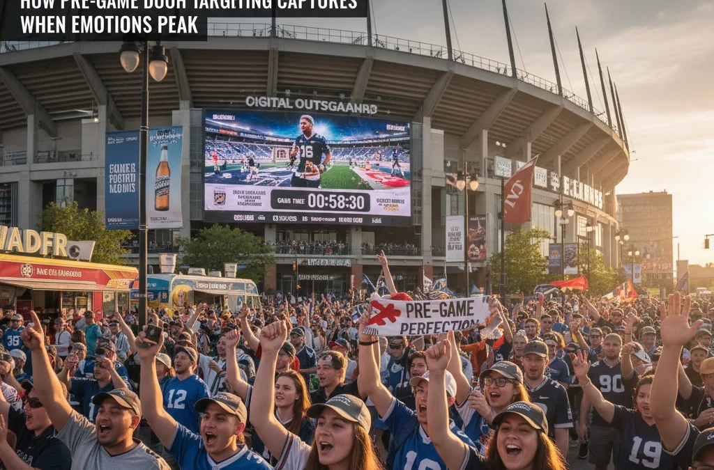 Stop Wasting Ad Spend on Empty Stadiums: How Pre-Game DOOH Targeting Captures Fans When Emotions Peak