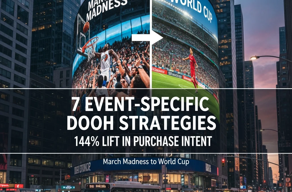 March Madness to World Cup: 7 Event-Specific DOOH Strategies That Delivered 144% Lift in Purchase Intent