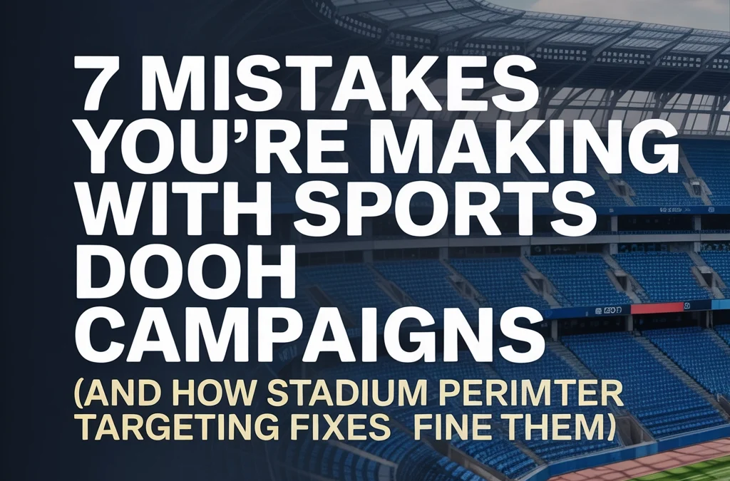 7 Mistakes You're Making with Sports DOOH Campaigns (And How Stadium Perimeter Targeting Fixes Them)