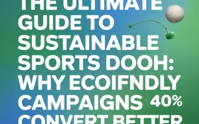 The Ultimate Guide to Sustainable Sports DOOH: Why Eco-Friendly Campaigns Convert 40% Better