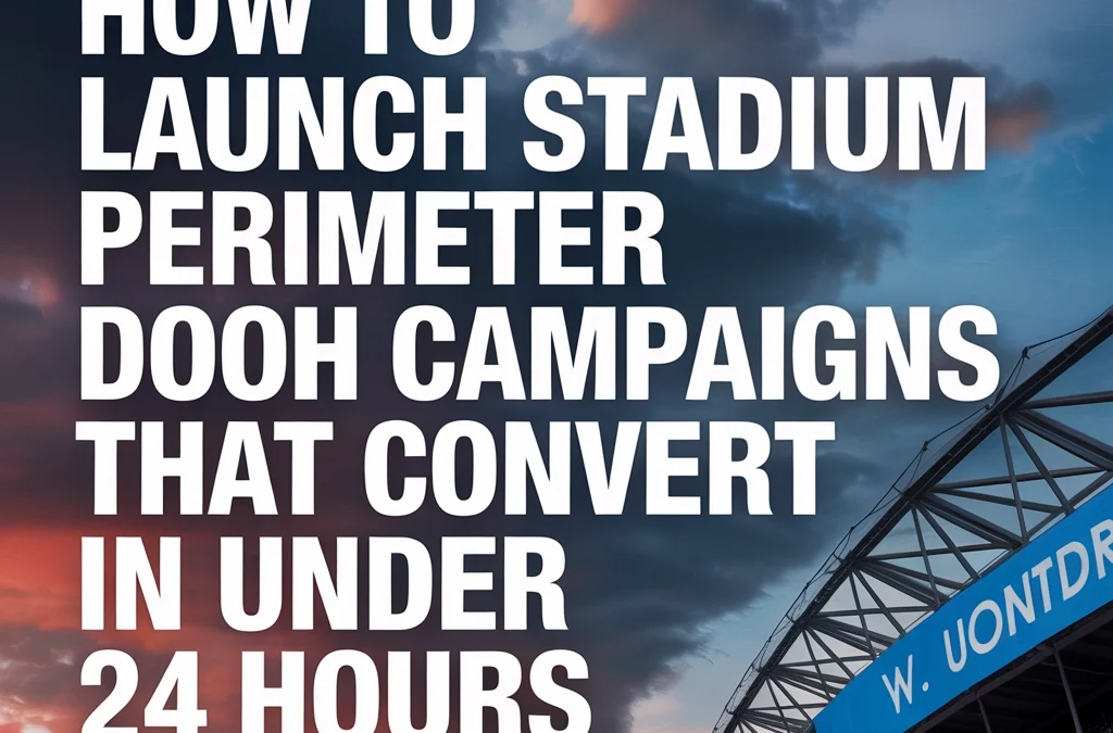 How to Launch Stadium Perimeter DOOH Campaigns That Convert in Under 24 Hours