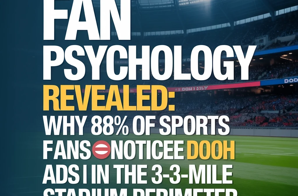 Fan Psychology Revealed: Why 88% of Sports Fans Notice DOOH Ads in the 3-Mile Stadium Perimeter