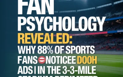 Fan Psychology Revealed: Why 88% of Sports Fans Notice DOOH Ads in the 3-Mile Stadium Perimeter