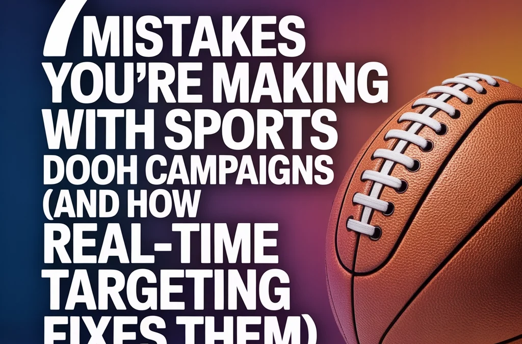 7 Mistakes You're Making with Sports DOOH Campaigns (and How Real-Time Targeting Fixes Them)
