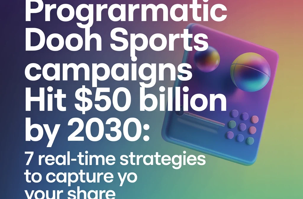 Programmatic DOOH Sports Campaigns Hit $50 Billion by 2030: 7 Real-Time Strategies to Capture Your Share