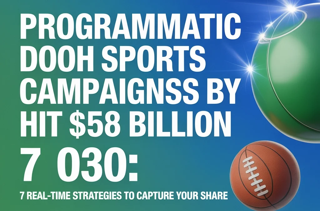 Programmatic DOOH Sports Campaigns Hit $58 Billion by 2030: 7 Real-Time Strategies to Capture Your Share