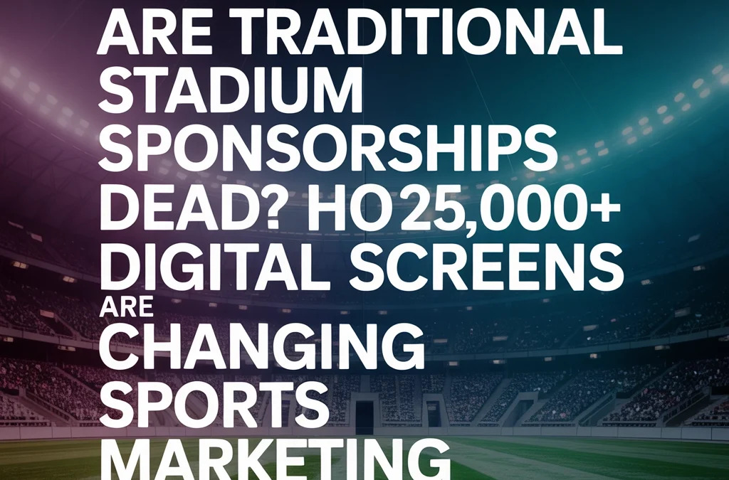 Are Traditional Stadium Sponsorships Dead? How 25,000+ Digital Screens Are Changing Sports Marketing