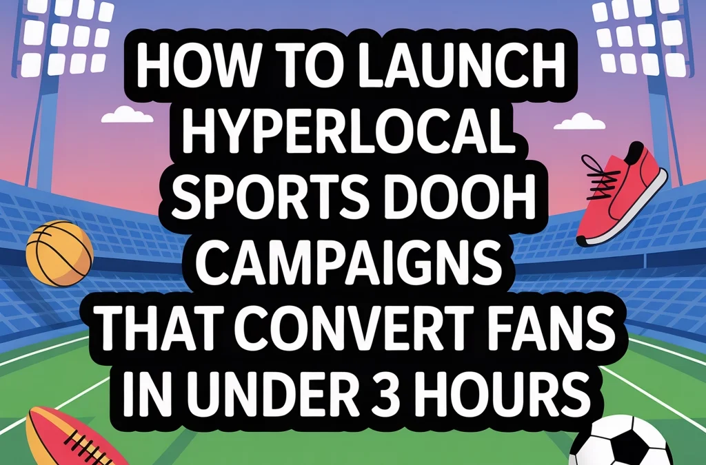 How to Launch Hyperlocal Sports DOOH Campaigns That Convert Fans in Under 3 Hours
