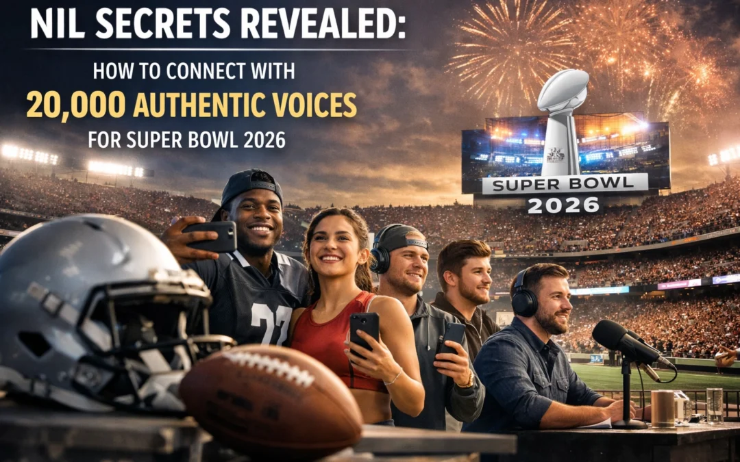 NIL Secrets Revealed: How to Connect With 20,000 Authentic Voices for Super Bowl 2026