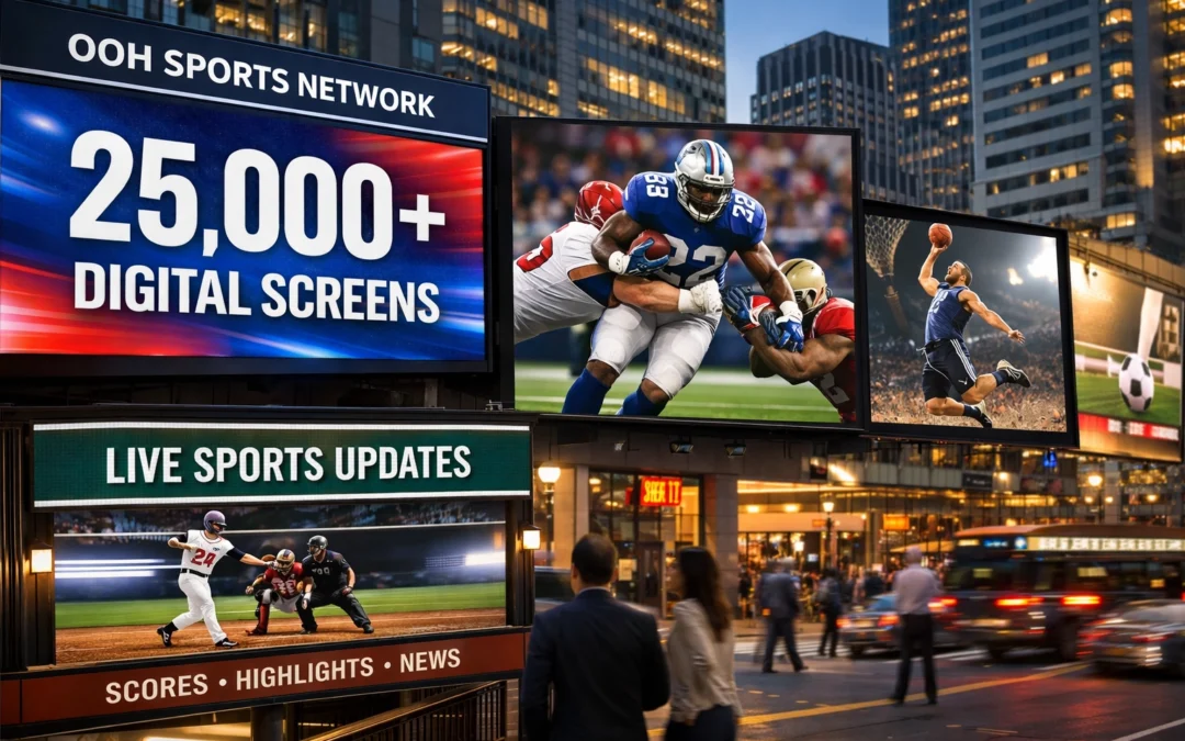 OOH Sports Network Expands to 25,000+ Digital Screens: What This Means for Your Sports Marketing Budget