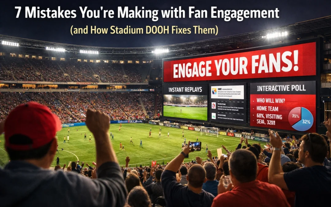 7 Mistakes You’re Making with Fan Engagement (and How Stadium DOOH Fixes Them)