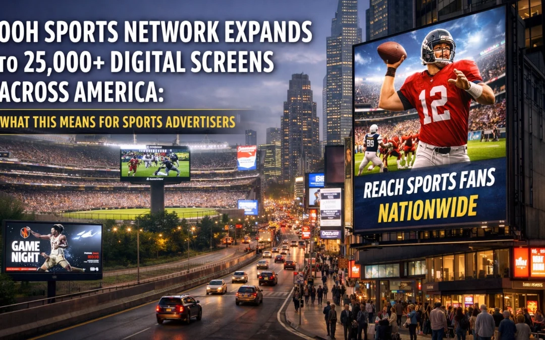 OOH Sports Network Expands to 25,000+ Digital Screens Across America: What This Means for Sports Advertisers