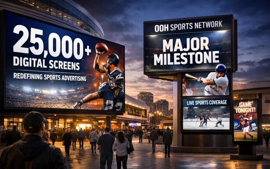 OOH Sports Network Hits Major Milestone: How Our 25,000+ Digital Screens Are Redefining Sports Advertising