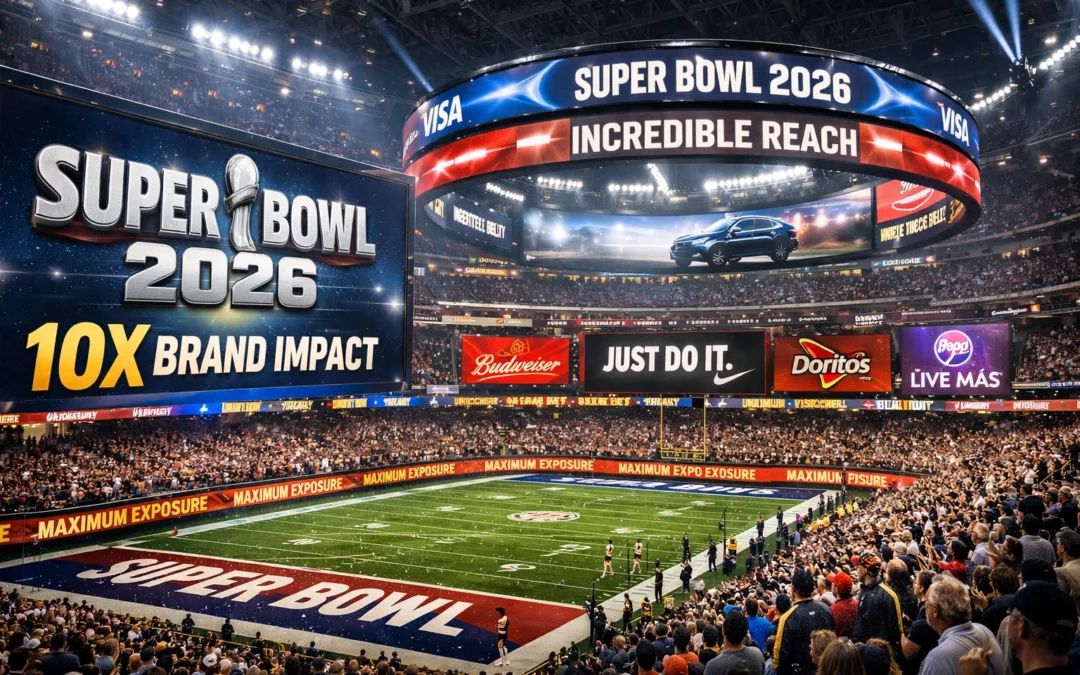 Stop Wasting Budget on Single Placements: How Super Bowl 2026's Floor-to-Billboard Strategy Delivers 10X Brand Impact