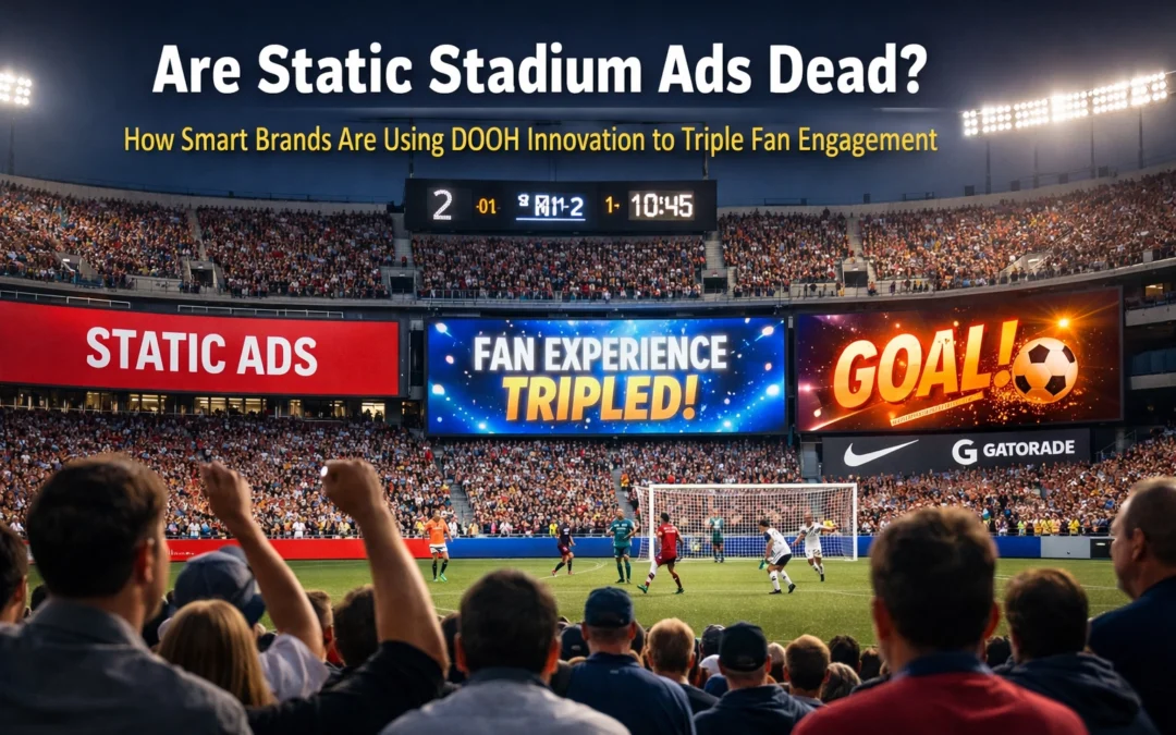 Are Static Stadium Ads Dead? How Smart Brands Are Using DOOH Innovation to Triple Fan Engagement