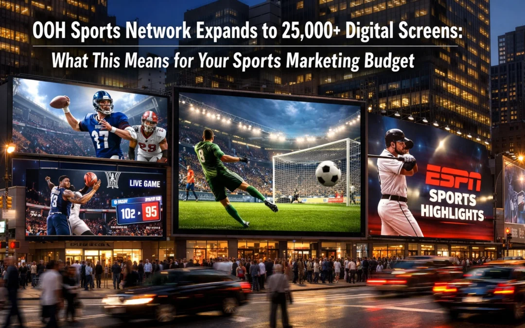 OOH Sports Network Expands to 25,000+ Digital Screens: What This Means for Your Sports Marketing Budget