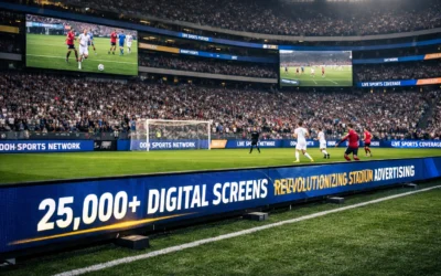 OOH Sports Network Expansion: How 25,000+ Digital Screens Are Revolutionizing Stadium Perimeter Advertising