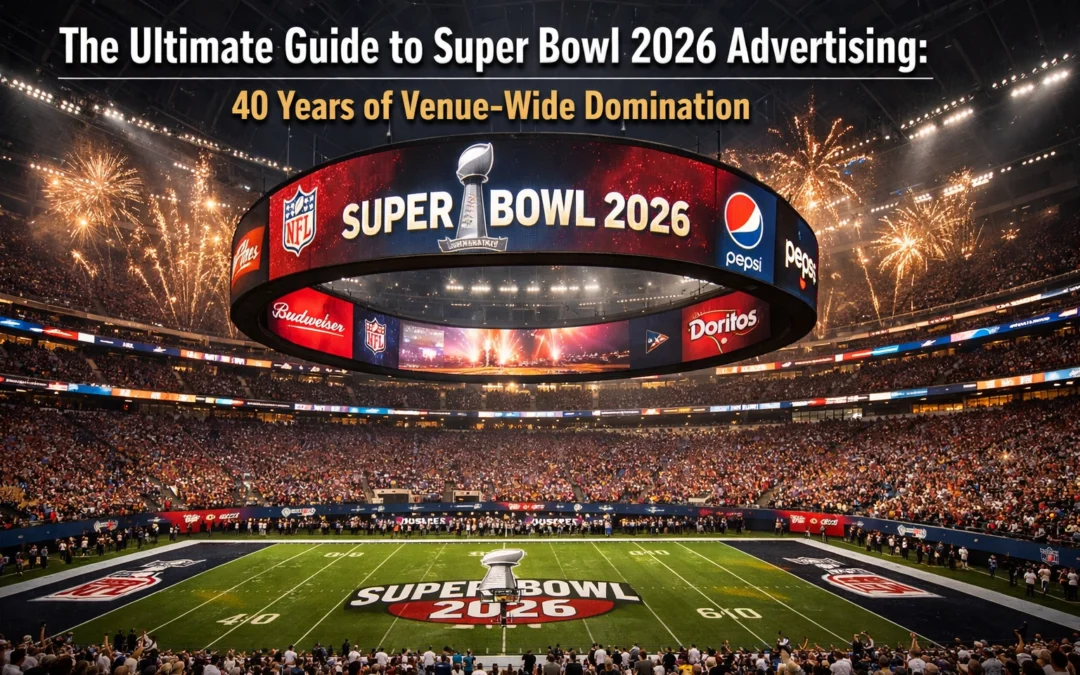 The Ultimate Guide to Super Bowl 2026 Advertising: 40 Years of Venue-Wide Domination