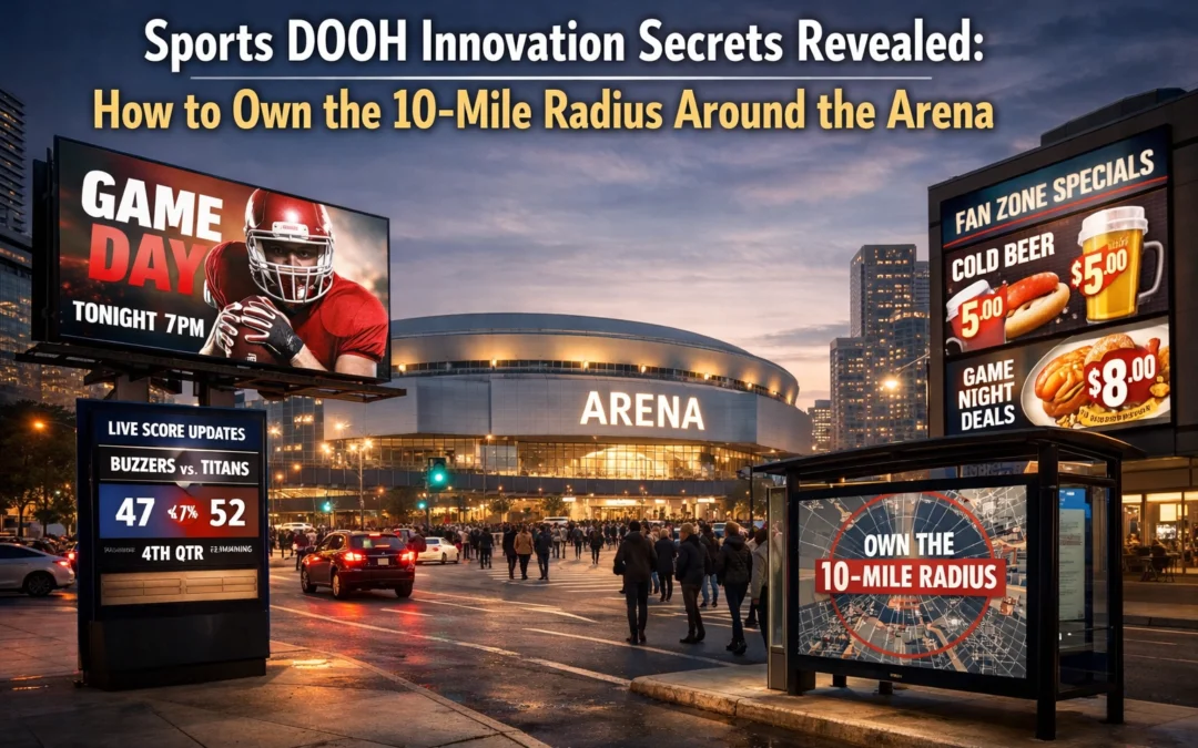 Sports DOOH Innovation Secrets Revealed: How to Own the 10-Mile Radius Around the Arena