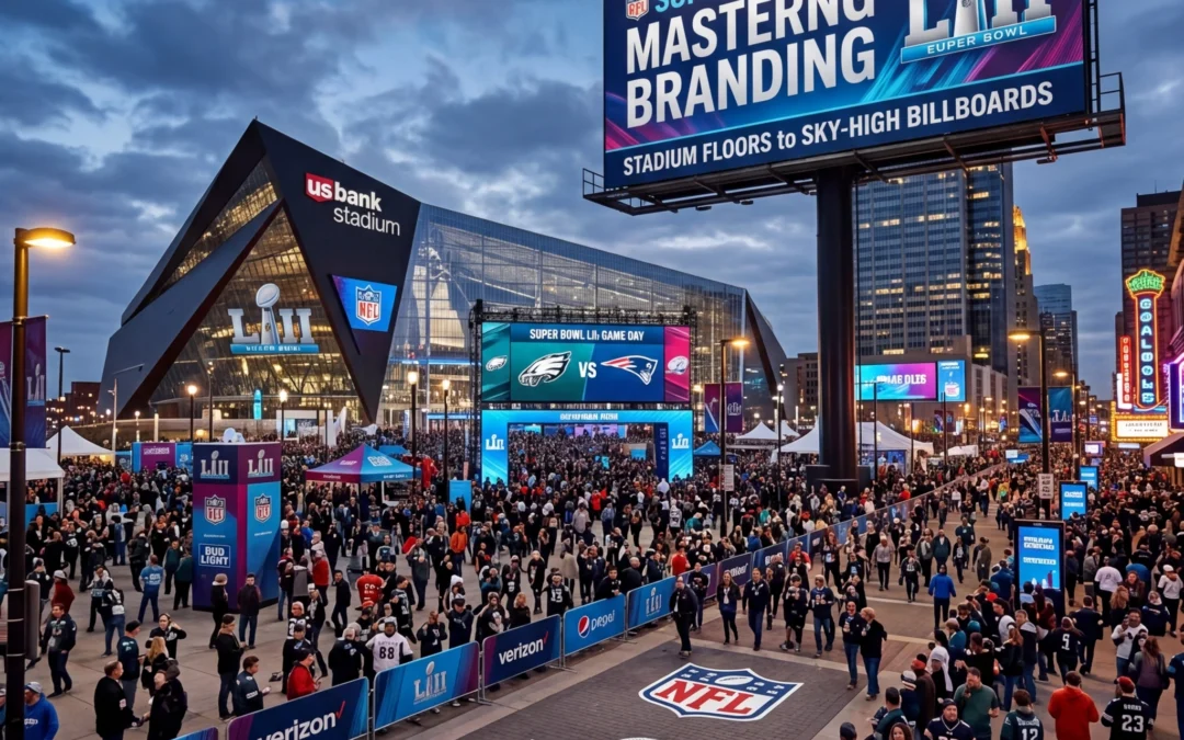 Super Bowl Branding 101: Mastering Everything From Stadium Floors to Sky-High Billboards
