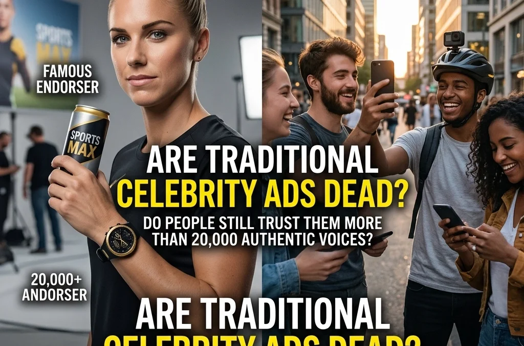 Are Traditional Celebrity Ads Dead? Do People Still Trust Them More Than 20,000 Authentic Voices?