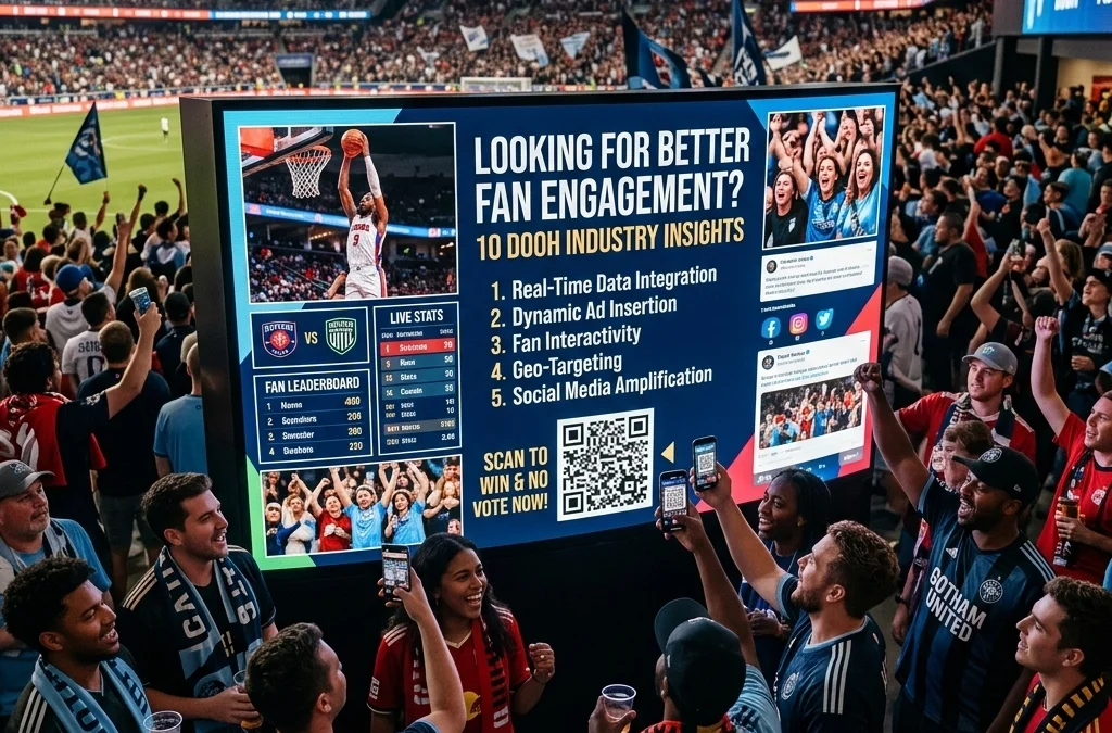 Looking For Better Fan Engagement? Here Are 10 DOOH Industry Insights You Should Know