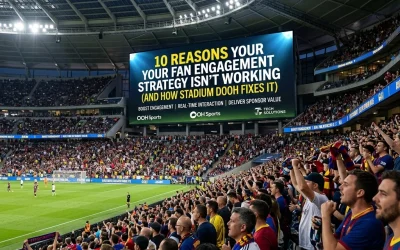 10 Reasons Your Fan Engagement Strategy Isn’t Working (And How Stadium DOOH Fixes It)